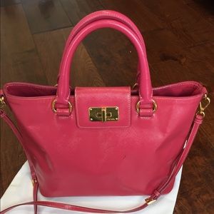 Prada satchel in pink.